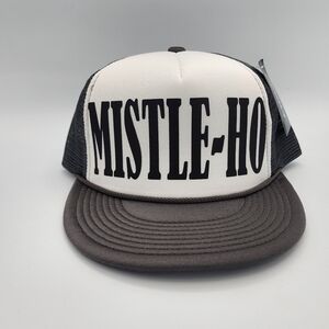 Black and White Trucker Hat with Mistle-Ho Print